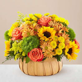 Harvest Sunflower Basket