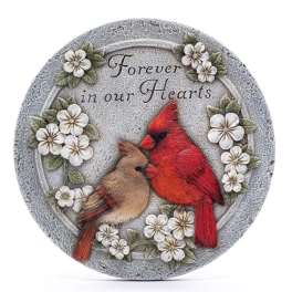 Cardinal Pair Forever in Our Hearts Steppingstone