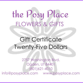 Gift certificate from The Posy Place Flowers & Gifts