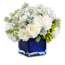 Blue Blooms Cube