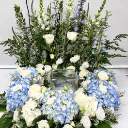 Sympathy: Urn Arrangement $199 & up