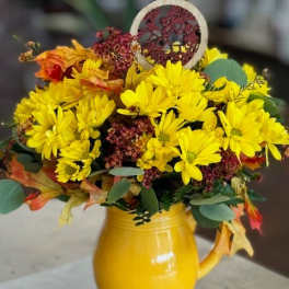 Yellow fall pitcher