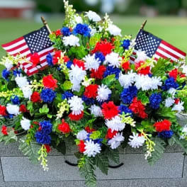 Silk Memorial Headstone Saddle