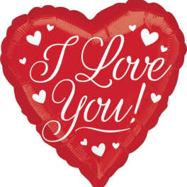 Mylar I Love You Balloon