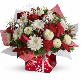 Teleflora's Winter Snowflake Present Perfect