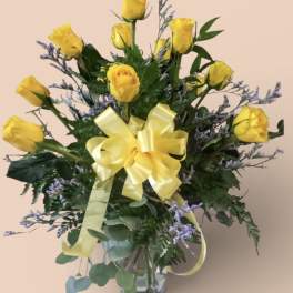 A Dozen of Yellow nothing says friendship like yellow roses