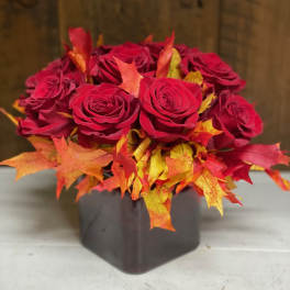 Fall Flair Red Roses