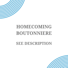 Text reading Homecoming Boutonniere on a white background