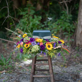 Autumnal urn wreath