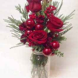 Lily Rose Ornament Mason Jar