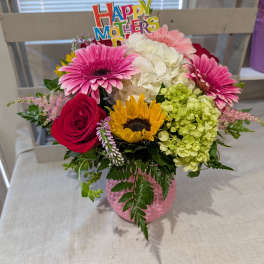 Mothers Day Knob Vase
