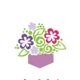 Stylized bouquet graphic above the words "Luv & Lush"