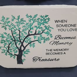 "When Someone You Love" Concrete Stone with Easel