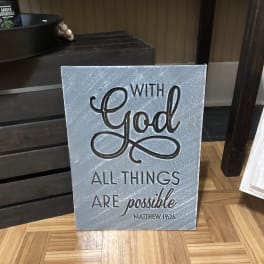 With God…