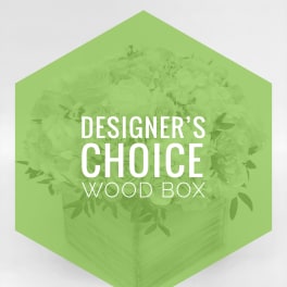 Designer's Choice Wood Box Arrangement