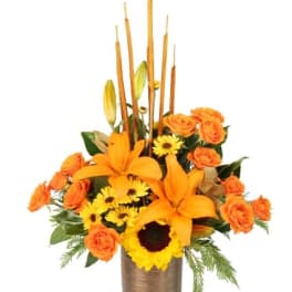 Musical Harvest with fall flowers