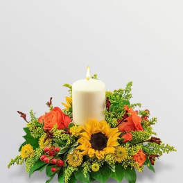 Saffron sun centerpiece