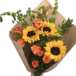 Sunflower Wrapped Bouquet