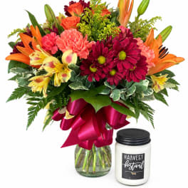 Autumn Bouquet and Candle