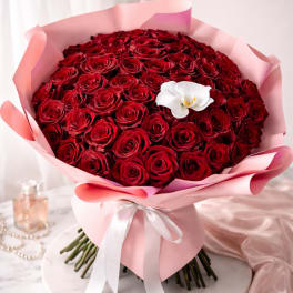Orchid Kiss Bouquet (40/50/60 roses)