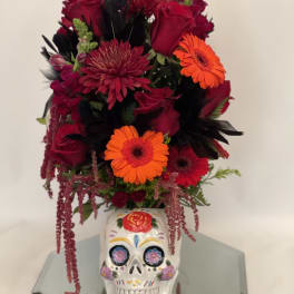 Colorful Skull Floral