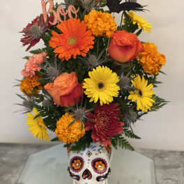 Fall Skull floral
