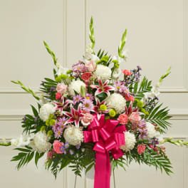 Heartfelt Sympathies Pastel Standing Basket