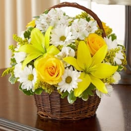 Peace, Prayers, & Blessings- Yellow and White