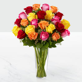 The FTD Bright Spark Rose Bouquet (two dozen roses)