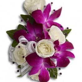 Fancy Orchids and Roses Wristlet