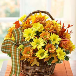 Fall Daisy Basket