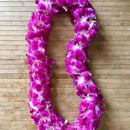 Double orchid lei