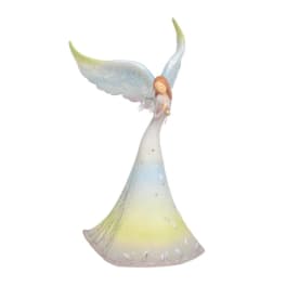 Angel figurine with pastel wings and a long dress
