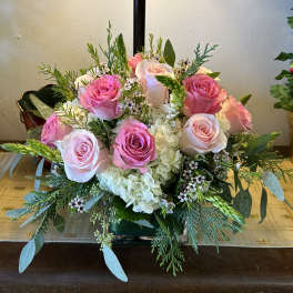 Roses and hydrangeas
