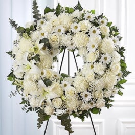 White Williamsburg Wreath