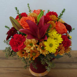 Autumn Seasonal Flowers Pitcher