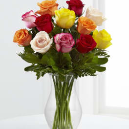 1 Dozen Mixed Roses