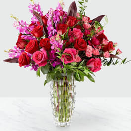 Heart's Wishes™ Luxury Bouquet by Interflora™- VASE INCLUDED