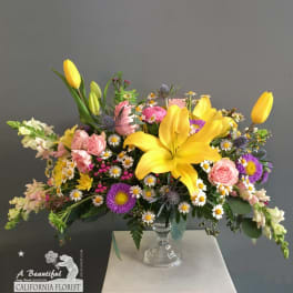 Spring Elegance Arrangement - Beautiful Fresh Spring Blooms