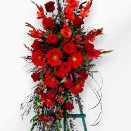 Crimson Embrace Standing Spray