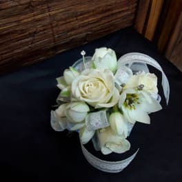 Roses, Tulps and everything nice wristlett corsage