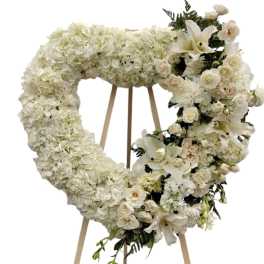 Classic White Sympathy Heart