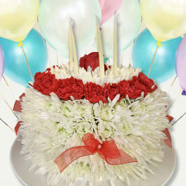 Birthday Flower Cake Bright