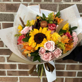 Harvest Garden Wrapped Bouquet
