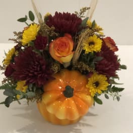 Orange Pumpkin Pot