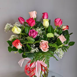 1 Dozen Mixed Colored Roses