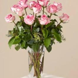 The Long Stem Pink Rose Bouquet