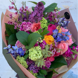 Over The Rainbow Wrapped Bouquet
