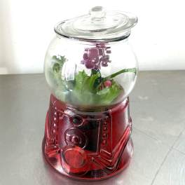 Nostalgic Red Gumball Machine Terrarium & Cookie Jar
