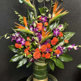 Eternal Love Birds and Orchids Bouquet